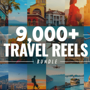 9,000+ faceless travel reels bundle | viral aesthetic mp4 videos | editable content pack