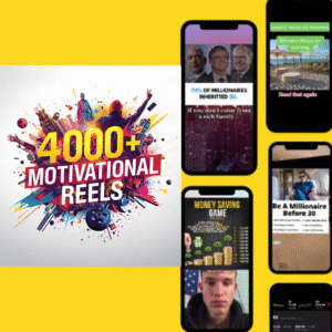 Premium Digital Products in India 4,000+ motivational podcast reels bundle – faceless videos for instagram reels, youtube shorts, & tiktok | luxury style content for social media growth