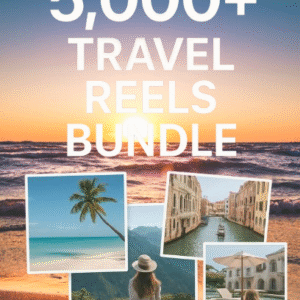 5,000+ viral travel reels pack | faceless aesthetic videos for social media | mp4 download with plr & mrr rights