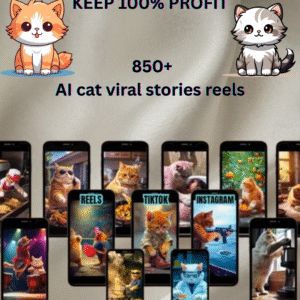 viral ai cat reels bundle | 850+ funny & cute videos | plr & mrr digital download